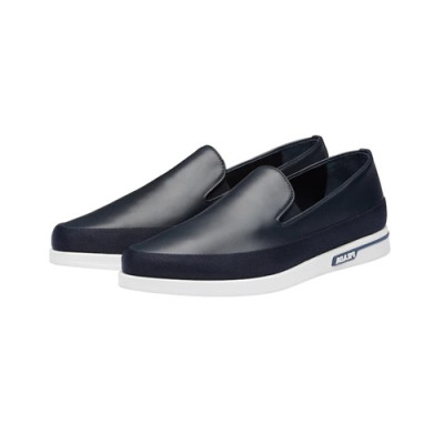 [매장판]Prada 2020 Mens Leather  Slip On - 프라다 2020 남성용 레더 슬립온,PRAS0484,Size(240 - 270).네이비