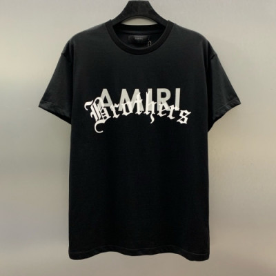 [아미리]Amiri 2020 Mm/Wm Logo Cotton Short Sleeved Tshirts - 아미리 2020 남/녀 로고 코튼 반팔티 Ami0095x.Size(s - xl).블랙