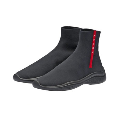 [매장판]Prada 2020 Mens Knit Boots Sneakers - 프라다 2020 남성용 니트 부츠 스니커즈 ,PRAS0498,Size(240 - 270).블랙