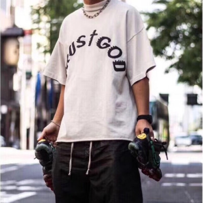 Kanye west 2020 Mm/Wm Logo Oversize Cotton Short Sleeved Tshirt - 카니예 웨스트 2020 남/녀 로고 오버사이즈 코튼 반팔티 Kany0062x.Size(s - xl).아이보리