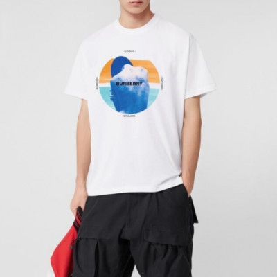 [버버리]Burberry 2020 Mm/Wm Logo Cotton Short Sleeved Tshirts - 버버리 2020 남/녀 로고 코튼 반팔티 Bur02712x.Size(s - xl).화이트