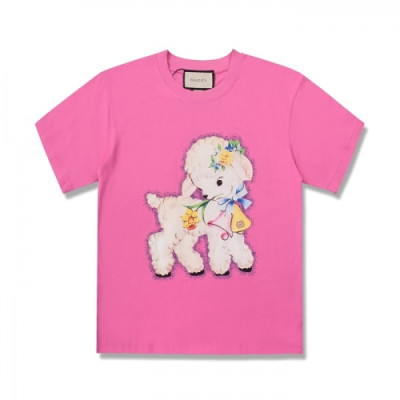 [매장판]Gucci 2020 Mm/Wm Logo Cotton Short Sleeved Tshirts - 구찌 2020 남/녀 로고 코튼 반팔티 Guc02774x.Size(s - xl).핑크