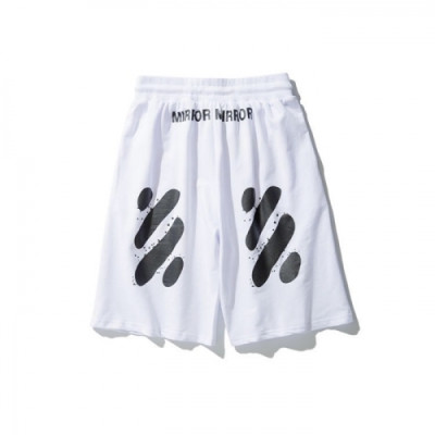 [오프화이트]Off white 2020 Mens Logo Casual Training Half Pants - 오프화이트 2020 남성 캐쥬얼 로고 트레이닝 반바지 Off0434x.Size(m - 2xl).화이트