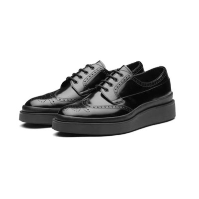 [매장판]Prada 2020 Mens Leather Shoes - 프라다 2020 남성용 레더 슈즈,PRAS0516,Size(240 - 270).블랙