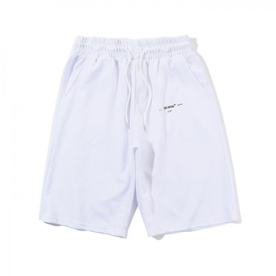 [오프화이트]Off white 2020 Mens Logo Casual Training Half Pants - 오프화이트 2020 남성 캐쥬얼 로고 트레이닝 반바지 Off0436x.Size(m - 2xl).화이트