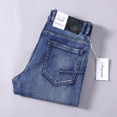 [페라가모]Ferragamo 2020 Mens Basic Business Denim Jeans - 페라가모 2020 남성  베이직 비지니스 데님 청바지 Fer0302x.Size(29 - 42).블루