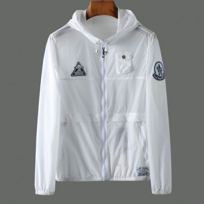 [몽클레어]Moncler 2020 Mens Logo Casual Windproof Jackets - 몽클레어 2020 남성 로고 캐쥬얼 방풍 자켓 Moc01744x.Size(m - 2xl).화이트