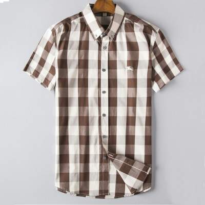 [버버리]Burberry 2020 Mens Vintage Basic Cotton Short Sleeved Tshirts - 버버리 2020 남성 빈티지 베이직 코튼 반팔 셔츠 Bur02724x.Size(s - 3xl).브라운