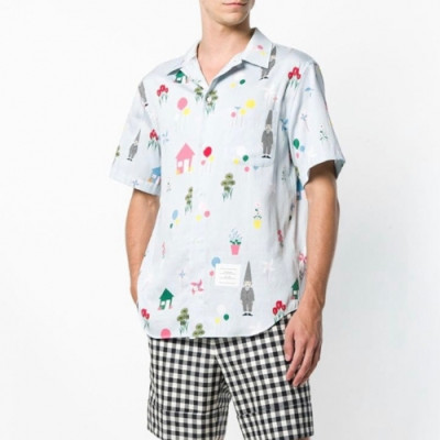 [톰브라운]Thom Browne 2020 Mens Casual Short Sleeved Tshirts - 톰브라운 2020 남성 캐쥬얼 반팔 셔츠 Thom0810x.Size(s - 2xl).블루