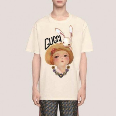 [매장판]Gucci 2020 Mm/Wm Logo Cotton Short Sleeved Tshirts - 구찌 2020 남/녀 로고 코튼 반팔티 Guc02799x.Size(xs - l).아이보리