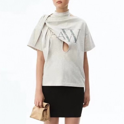 [매장판]Alexsander Wang 2020 Womens Logo Cotton Short Sleeved Tshirts - 알렉산더왕 2020 여성 로고 코튼 반팔티 Alw0117x.Size(s - l).그레이