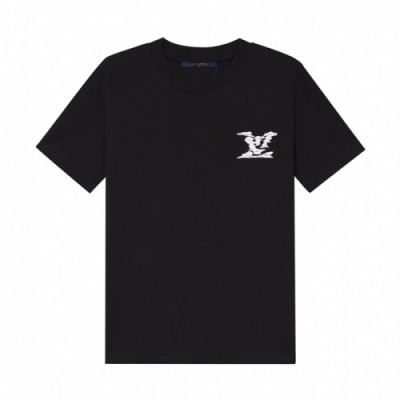 [루이비통]Louis vuitton 2020 Mm/Wm Logo Silket Short Sleeved Tshirts - 루이비통 2020 남/녀 로고 실켓 반팔티 Lou01907x.Size(xs - l).블랙