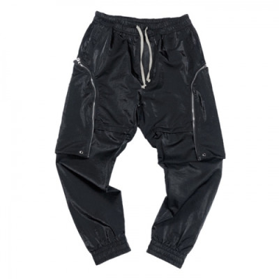 Rick Owens 2019 Mens Logo Cotton Training Pants - 릭오웬스 2019 남성 로고 코튼 트레이닝 팬츠 Ric0032x.Size(m - 2xl).블랙