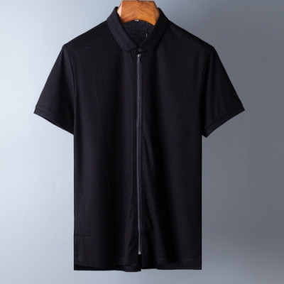 Ermenegildo Zegna 2020 Mens Business Short Sleeved Polo Tshirts - 에르메네질도 2020 제냐 남성 비지니스 반팔티 Zeg0190x.Size(m - 3xl).블랙