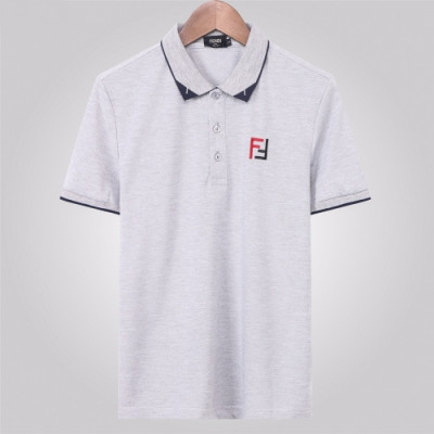 [펜디]Fendi 2020 Mens Logo Casual Short Sleeved Polo Tshirts - 펜디 2020 남성 로고 캐쥬얼 폴로 반팔티 Fen0738x.Size(m - 3xl).그레이