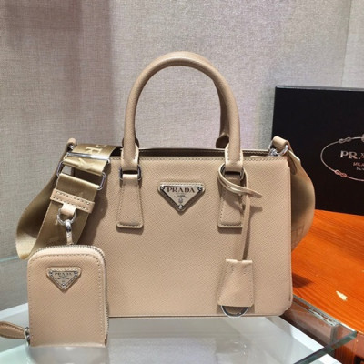 Prada 2020 Leather Tote Shoulder Bag,23CM - 프라다 2020 레더 토트 숄더백,1BA296-3,23cm,베이지