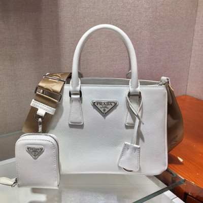 Prada 2020 Leather Tote Shoulder Bag,23CM - 프라다 2020 레더 토트 숄더백,1BA296-5,23cm,화이트