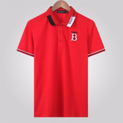 [버버리]Burberry 2020 Mens Logo Short Sleeved Polo Tshirts - 버버리 2020 남성 로고 폴로 반팔티 Bur02767x.Size(m - 3xl).레드