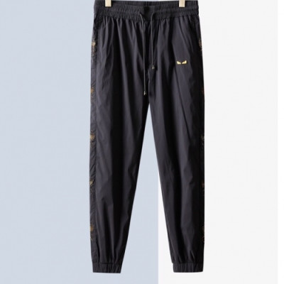 [펜디]Fendi 2020 Mens Casual Initial Logo Casual Training Pants - 펜디 2020 남성 캐쥬얼 이니셜 로고 캐쥬얼 트레이닝 팬츠 Fen0740x.Size(m - 3xl).블랙