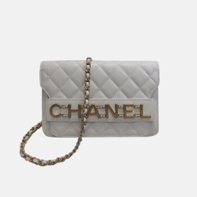 Chanel 2020 WOC Chain Cross Bag,19CM - 샤넬 2020 WOC 체인 크로스백,CHAB1504,19CM,화이트