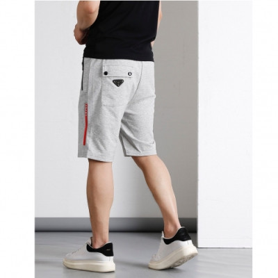 [프라다]Prada 2020 Mens Milano Logo Casual Training Half Pants - 프라다 2020 남성 로고 캐쥬얼 트레이닝 반바지 Pra01088x.Size(m - 3xl).그레이