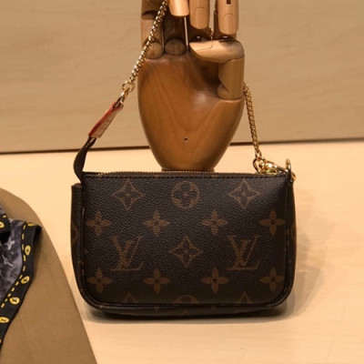 Louis Vuitton 2020 Mini Pochette Accessoires Monogram Clutch Bag / Tote Bag ,15.5cm - 루이비통 2020 미니 포쉐트 악세수아 모노그램 클러치백 / 토트백,M58009, LOUB2146, 15.5cm,브라운