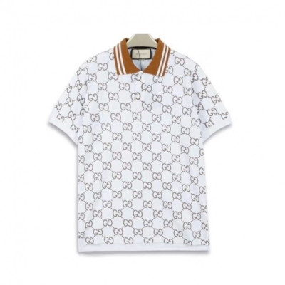 [매장판]Gucci 2020 Mens Logo Cotton Short Sleeved Polo Tshirts - 구찌 2020 남성 로고 코튼 폴로 반팔티 Guc02825x.Size(xs - l).화이트