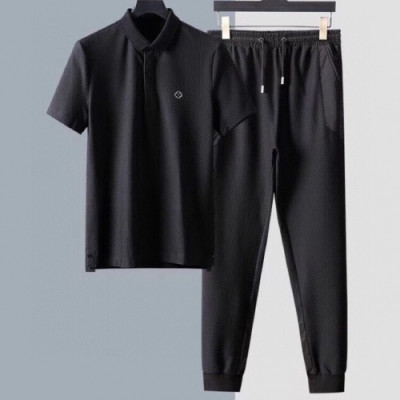 [루이비통]Louis vuitton 2020 Mens Casual Logo Training Short Sleeved Clothes&Pants - 루이비통 2020 남성 캐쥬얼 로고 반팔 트레이닝복&팬츠 Lou01955x.Size(m - 3xl).블랙