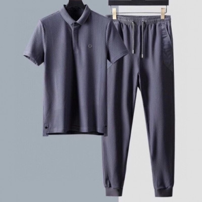 [루이비통]Louis vuitton 2020 Mens Casual Logo Training Short Sleeved Clothes&Pants - 루이비통 2020 남성 캐쥬얼 로고 반팔 트레이닝복&팬츠 Lou01956x.Size(m - 3xl).네이비