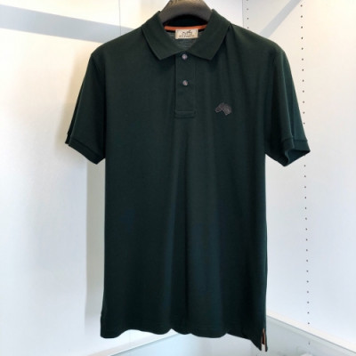 [에르메스]Hermes 2020 Mens Silket Short Sleeved Polo Tshirts - 에르메스 2020 남성 실켓 폴로 반팔티 Her0484x.Size(m - 2xl).그린