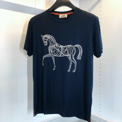 [에르메스]Hermes 2020 Mens Silket Short Sleeved Polo Tshirts - 에르메스 2020 남성 실켓 폴로 반팔티 Her0486x.Size(m - 2xl).네이비