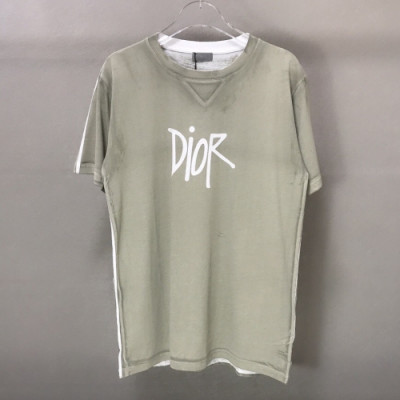 [디올]Dior 2020 Mens Casual Crew-neck Short Sleeved Tshirts - 디올 2020 남성 캐쥬얼 크루넥 반팔티 Dio0705x.Size(xs - l).그레이