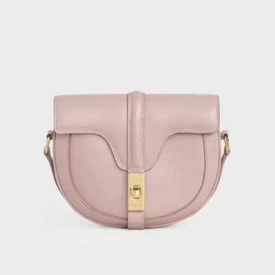 Celine 2020 Besace Leather Shoulder Bag,19CM - 셀린느 2020 베사체 레더 숄더백 ,188013-9,19CM,핑크