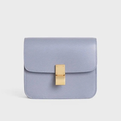 Celine 2020 Leather Classic Box Shoulder Bag,18CM - 셀린느 2020 레더 클래식 박스 숄더백 ,11043-1,18CM,연블루