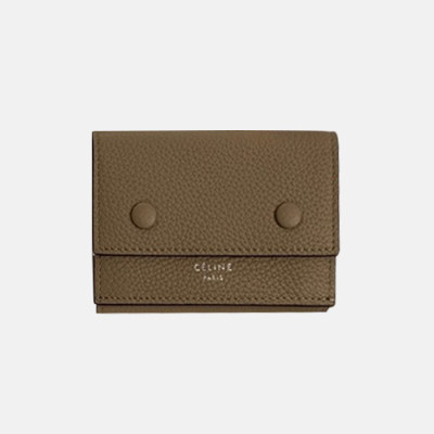 Celine 2020 Ladies Card Purse,9.7cm - 셀린느 2020 여성용 레더 카드 퍼스,CELW0034,9.7cm.그레이