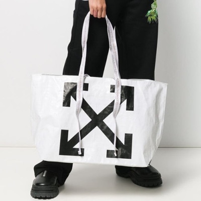 Off White 2020 Tote Shoulder Shopper Bag - 오프화이트 2020 남여공용 토트 숄더 쇼퍼백 OFFB0107,48cm,화이트