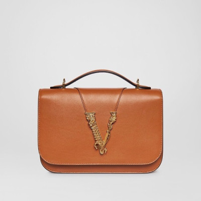 Versace 2020 Leather Shoulder Bag,24CM - 베르사체 2020 여성용 레더 숄더백 ,VERB0075,24CM,브라운