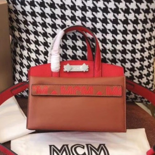 MCM 2020 Ladies Tote Shoulder Bag,22.5cm - 엠씨엠 2020 여성용 토트 숄더백 MCMB0446, 22.5cm,브라운
