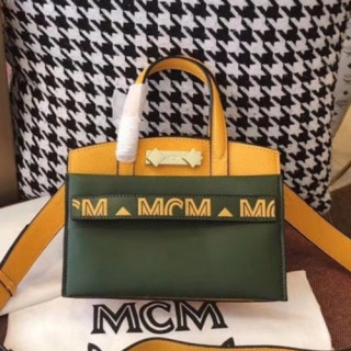 MCM 2020 Ladies Tote Shoulder Bag,22.5cm - 엠씨엠 2020 여성용 토트 숄더백 MCMB0447, 22.5cm,그린