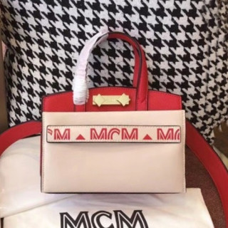 MCM 2020 Ladies Tote Shoulder Bag,22.5cm - 엠씨엠 2020 여성용 토트 숄더백 MCMB0448, 22.5cm,화이트