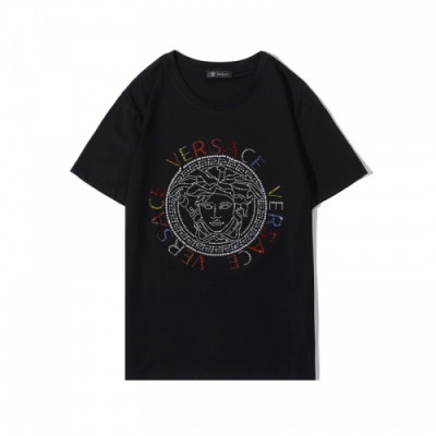 [베르사체]Versace 2020 Mens Logo Silket Short Sleeved Tshirts - 베르사체 2020 남성 메두사 실켓 반팔티 Ver0664x.Size(s - 2xl).블랙