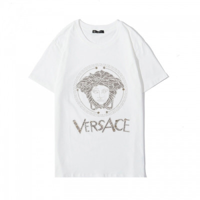 [베르사체]Versace 2020 Mens Logo Silket Short Sleeved Tshirts - 베르사체 2020 남성 메두사 실켓 반팔티 Ver0665x.Size(s - 2xl).화이트