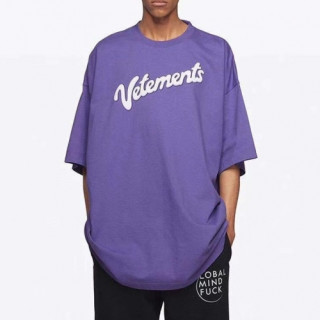 [베트멍]Vetements 2020 Mm/Wm Printing Logo Cotton Short Sleeved Oversize Tshirts - 베트멍 2020 남/녀 프린팅 로고 코튼 오버사이즈 반팔티 Vet0079x.Size(xs - l).퍼플