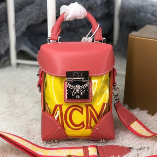 MCM 2020 Ladies Tote Shoulder Bag,17cm - 엠씨엠 2020 여성용 토트 숄더백 MCMB0459, 17cm,핑크