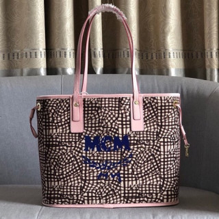 MCM 2020 Tote Shoulder Shopper Bag,36cm - 엠씨엠 2020 여성용 토트 숄더 쇼퍼백 MCMB0464, 36cm,핑크