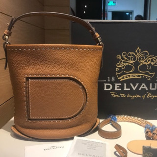 Delvaux 2020 Pin Leather Shoulder Bag,20cm - 델보 2020 핀 레더 숄더백,DVB0342,20cm .카멜