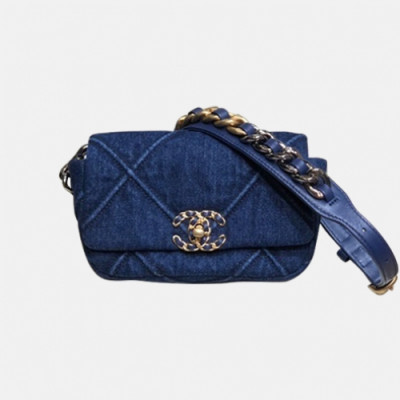 Chanel 2020 Women Denim Belt Bag  - 샤넬 2020 여성용 데님 벨트백,CHAB1538,블루