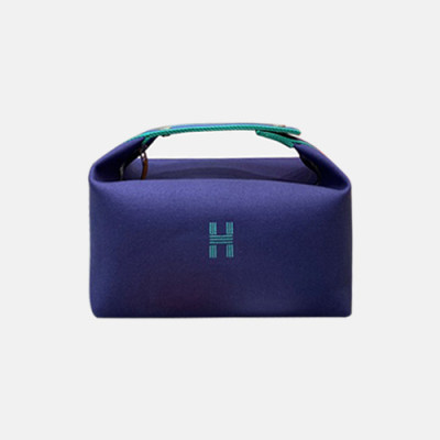 Hermes 2020 Ladies Canvas Pouch Bag ,25cm - 에르메스 2020 여성용 캔버스 파우치백HERB0813,25cm,블루