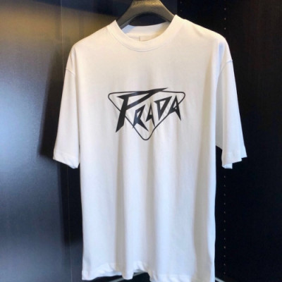 [프라다]Prada 2020 Mens Basic Logo Silket Short Sleeved Tshirts  - 프라다 2020 남성 베이직 로고 실켓 반팔티 Pra01094x.Size(s - xl).화이트