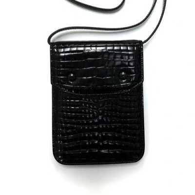 Maison Margiela 2020 Leather Phone Bag Shoulder Bag,18cm - 메종 마르지엘라 2020 레더 폰백 숄더백,MMB0043,18cm,블랙